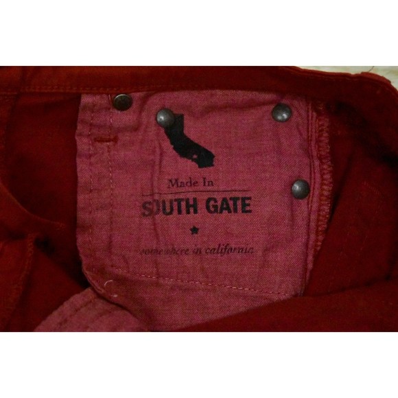 AG Adriano Goldschmied Legging 24 Super Skinny Coated Leatherette Ankle Jean Red - Picture 14 of 14